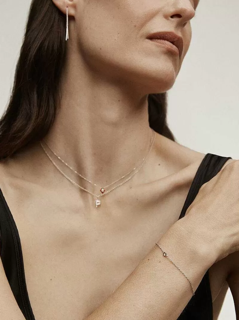 Aristocrazy Pulseras De Plata-Pulsera Solitario De Plata 925 Con Topacio Blanco