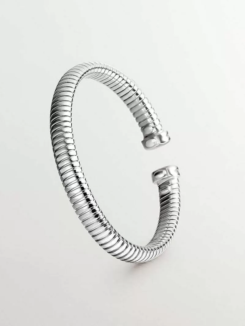 Aristocrazy Brazaletes Y Pulseras Rígidas-Pulsera Tubogas De Plata 925